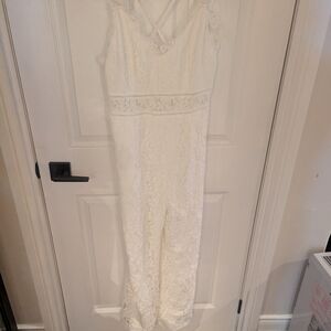 Dynamite White Lace Jumpsuit